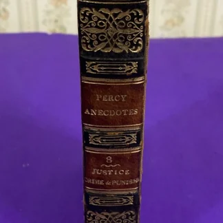 1826 Percy Anecdotes Justice Crime Punishment Eldon Mackintosh Leather Book