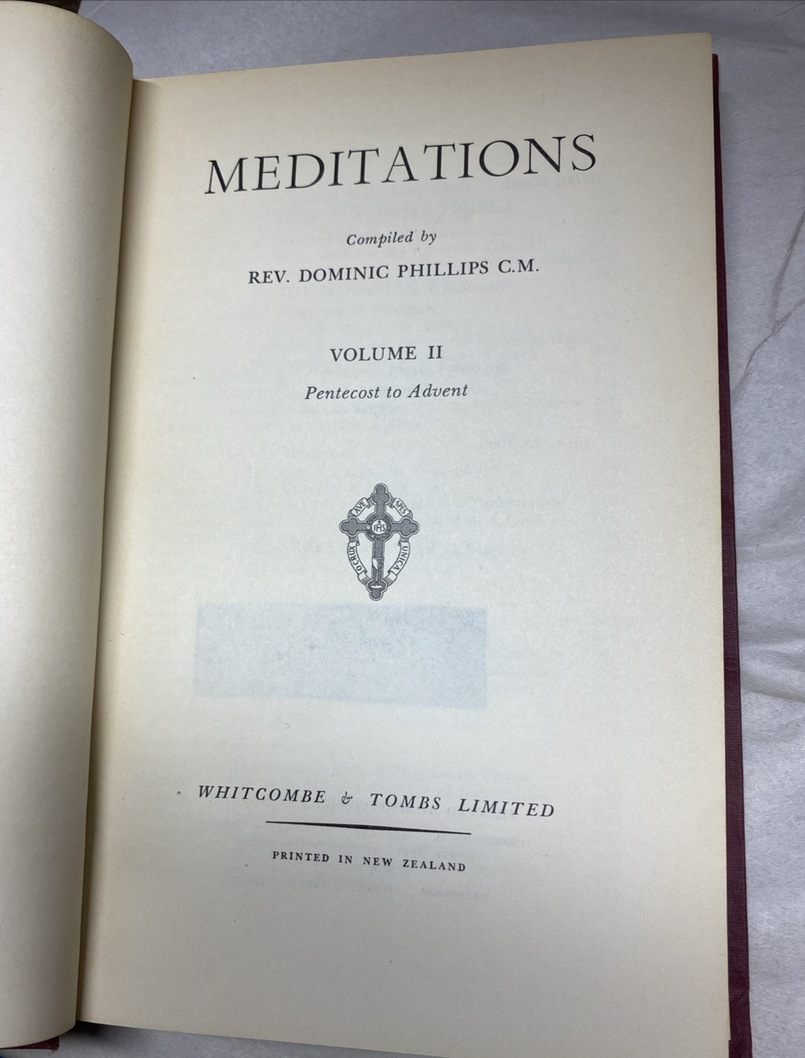 Meditations Volume Ii: Pentecost To Advent By Rev. Dominic Phillips - 1950 - Image 3