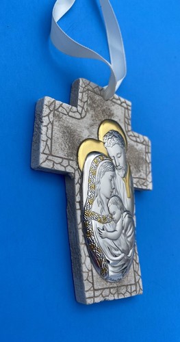 Creazioni RL Argenti Laminato AG, Holy Family Silver Wall Plaque, Italy, - Image 3