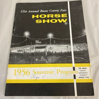 1956 Boone County Fair Horse Show Souvenir Program Columbia Missouri Budweiser