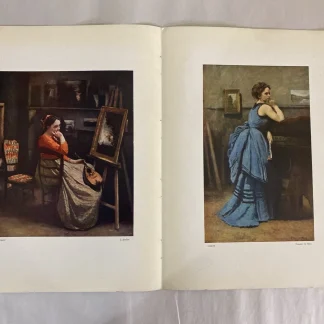 1939 Verve No.5-6 Manet Femme en bleu & Corot L'Atelier color plates bifolio