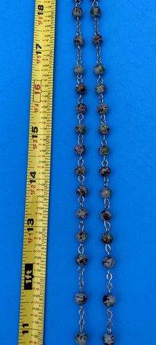 Vtg CREED Our Lady Lourdes Multi Colored Speckled Glass Bead Rosary Catholic - Image 9