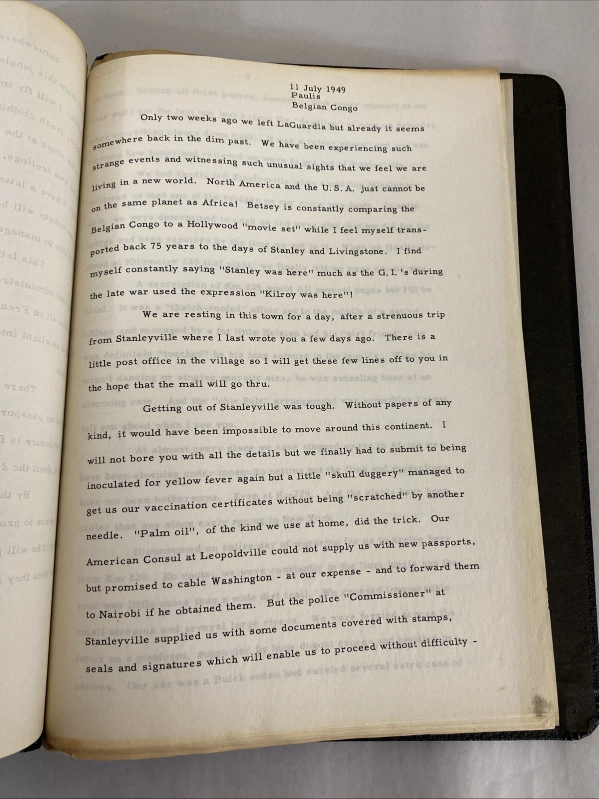 1949 Congo Uganda S Africa Travel Letters 38pp Putnam's Camp Schaefer Typed Rare - Image 4