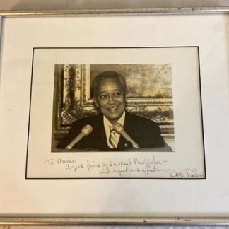 NY Mayor David Dinkins SIgned Photo With Personal Message To Recipient