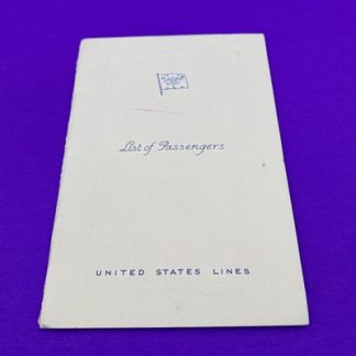 Edward E. Nahon S.S. Manhattan Passenger List 1939 NY Entrepreneur Travel Paper