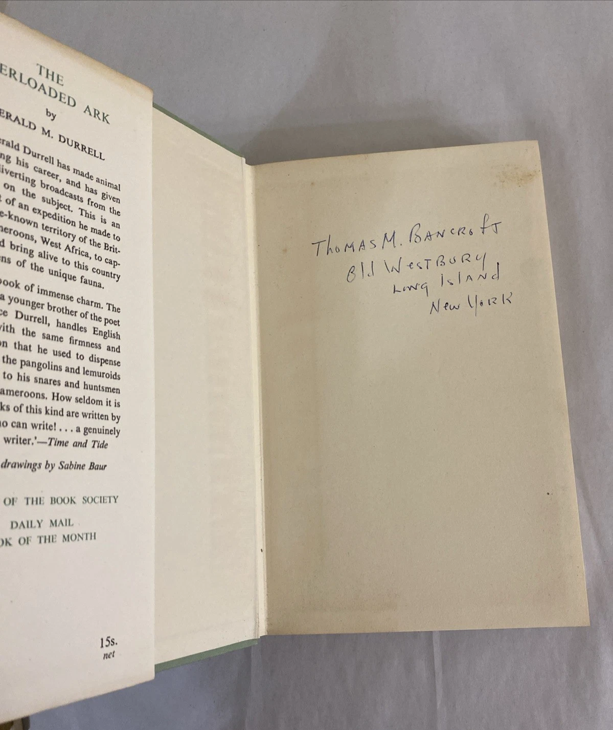 The Overloaded Ark By Gerald Durrell 1953 Hardcover - Image 5