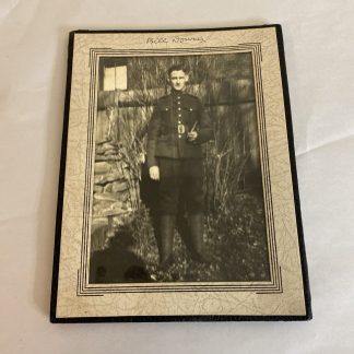 WWI Era US Army Soldier Holding Pipe - Original Period Photo - Named