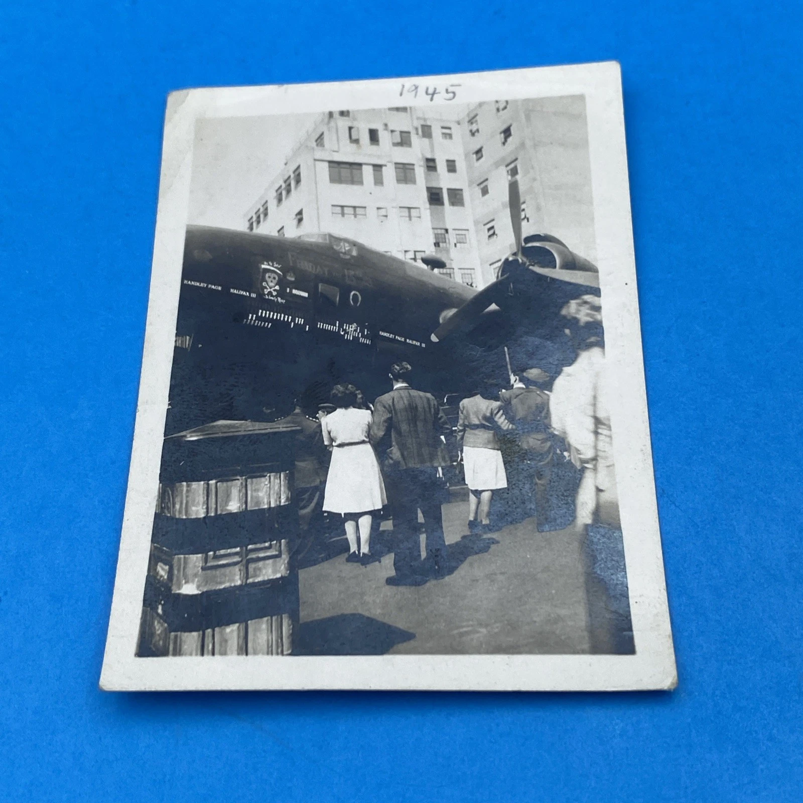 1945 Handley Page Halifax Friday the 13th Oxford Street London Original Photo