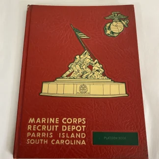 1965 USMC Parris Island Platoon 3006 Yearbook w Photo & 1966 NYC Grad Sheet Set!