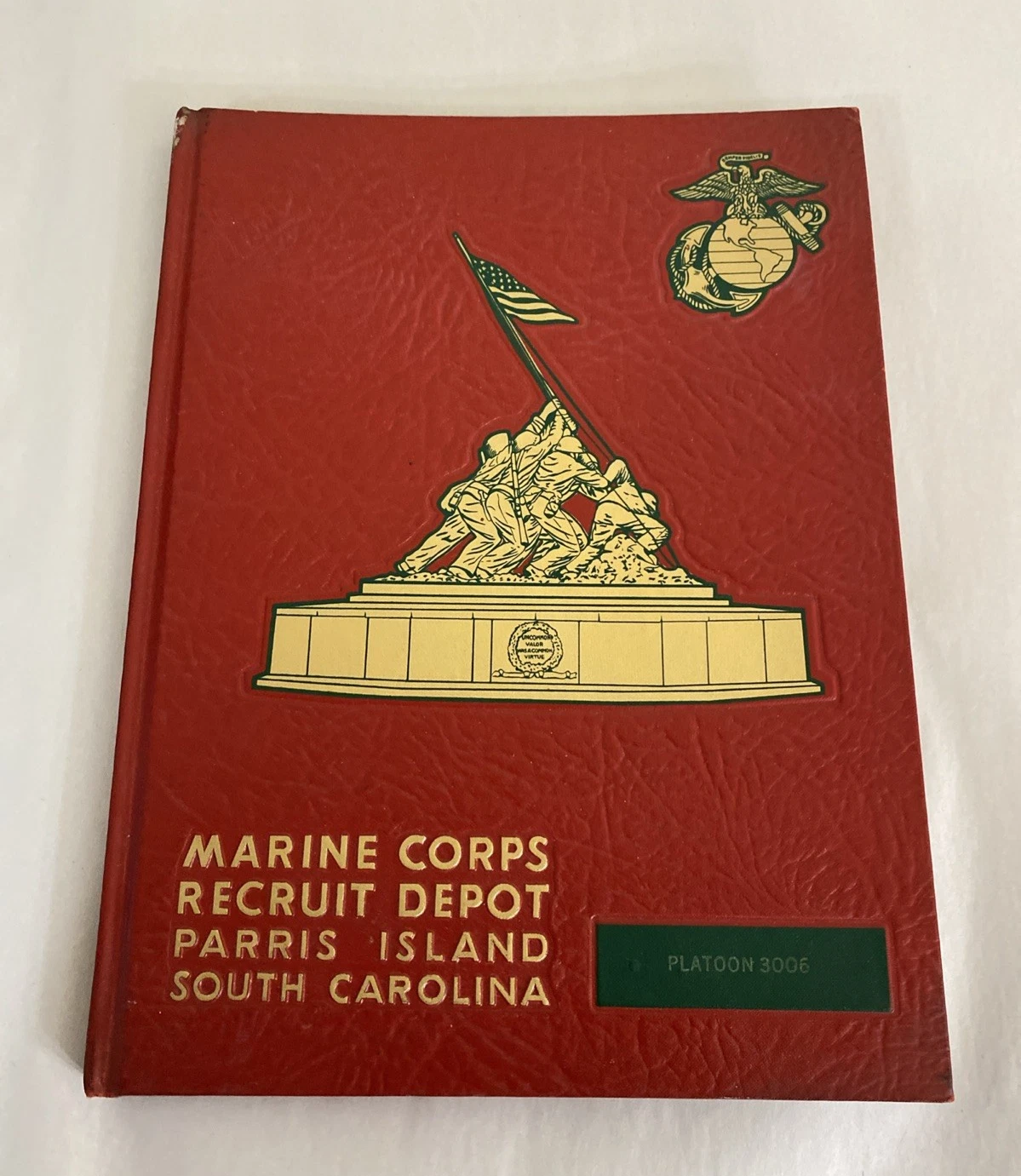 1965 USMC Parris Island Platoon 3006 Yearbook w Photo & 1966 NYC Grad Sheet Set!