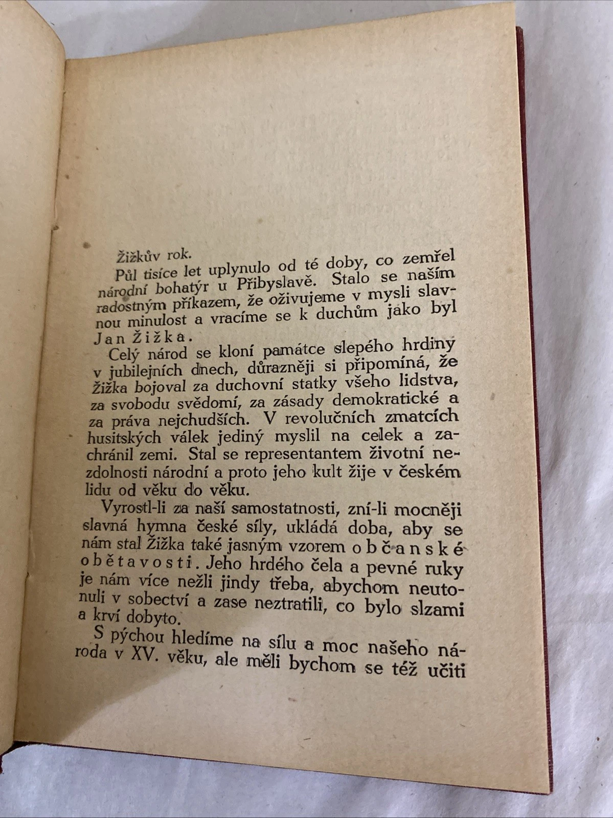 1924 Jan Žižka F.J. Čečetka Czech Hussite Biography Book Original Cloth - Image 6