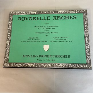 Arches Aquarelle Watercolor Block Cold Pressed Cotton 140lb 10 1/4 x 14 1/8 Rare