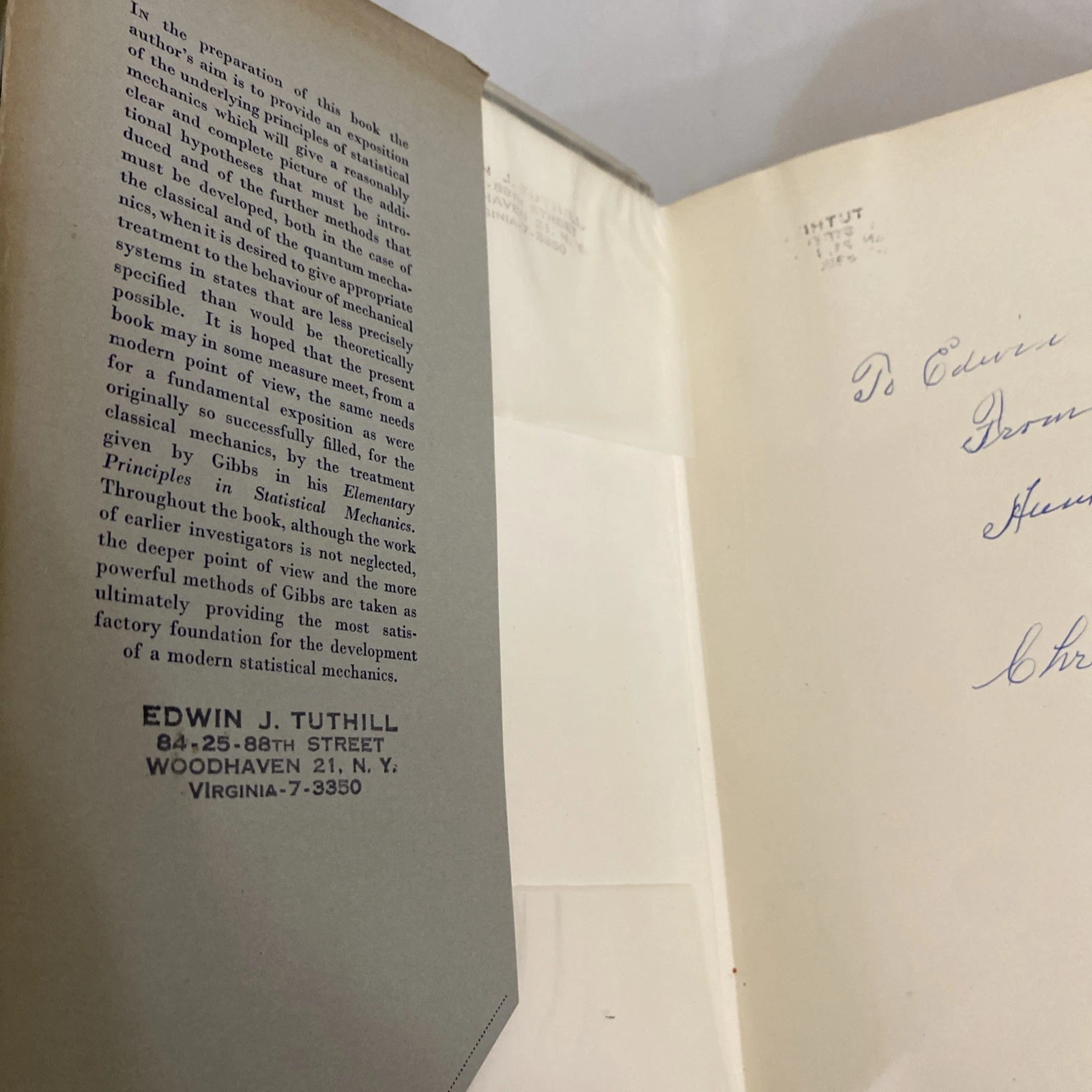 The Principles of Statistical Mechanics By Richard C. Tolman 1950 Oxford Press - Image 4