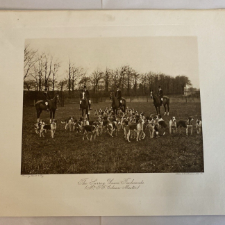 The Surrey Union Fox Hounds Elliott & Fry Photogravure on Horses for Fox Hunt