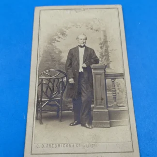 1866 CDV Signed & Dated by James D. Stout; C.D. Fredricks, 587 Broadway NYC