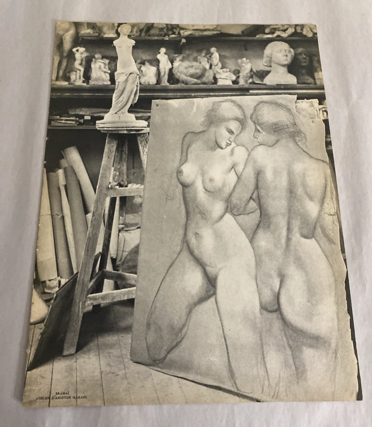 Maillol Studio + Bracelli Bizzarie, Verve 1939 double-sided photogravure leaf