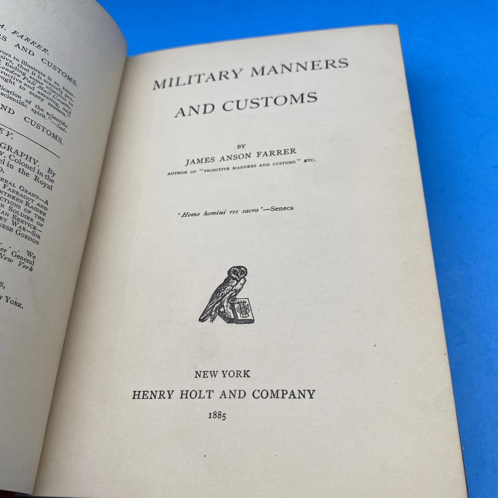 1885: Military Manners & Customs Farrer Author's Edition Antique Military Ethics - Image 8