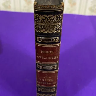 1826 Percy Anecdotes Vol III Youth Enterprise Mungo Park Leather Book