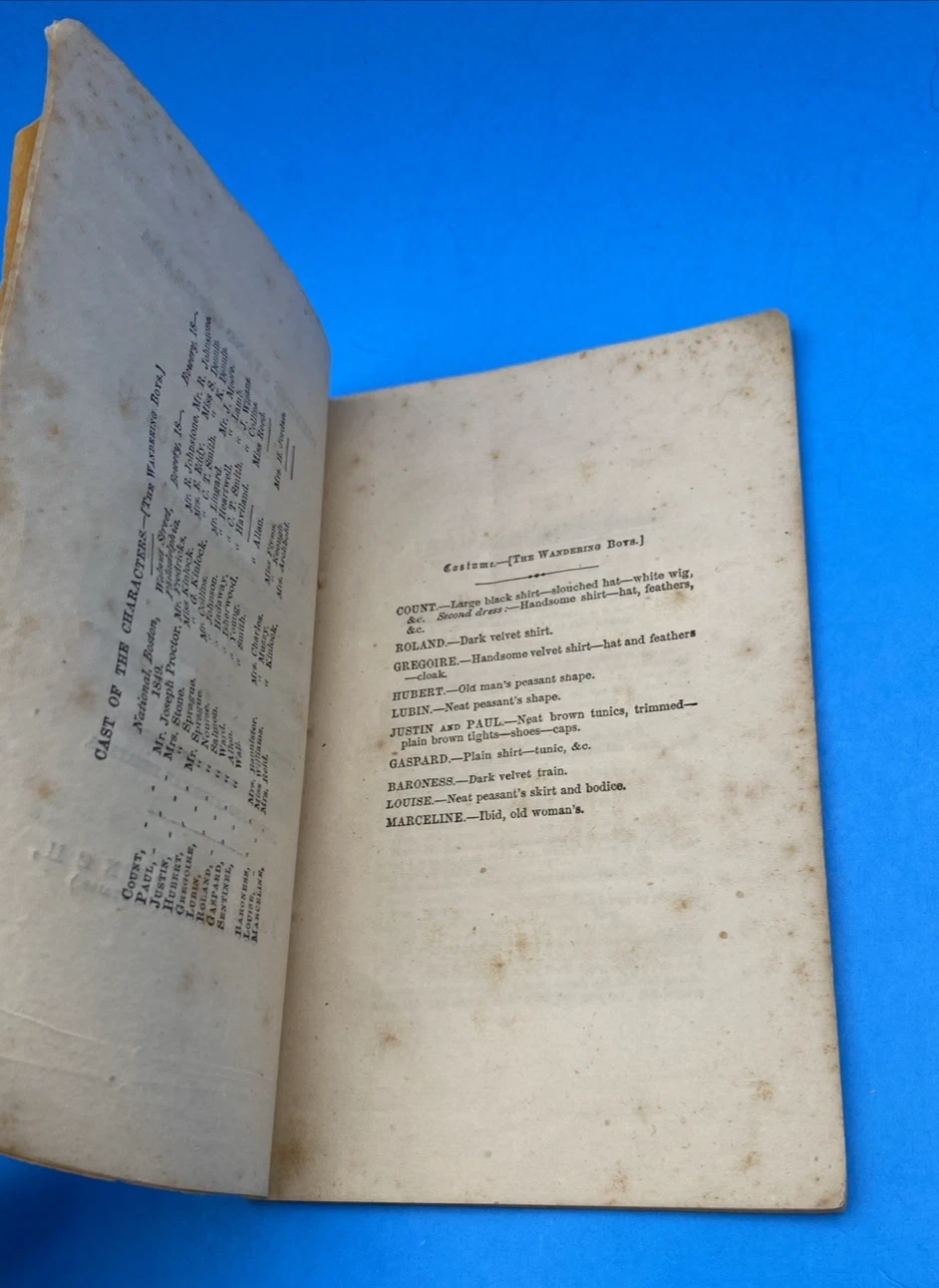1850s Samuel French Wandering Boys Castle of Olival Acting Edition Drama Rare NY - Image 5