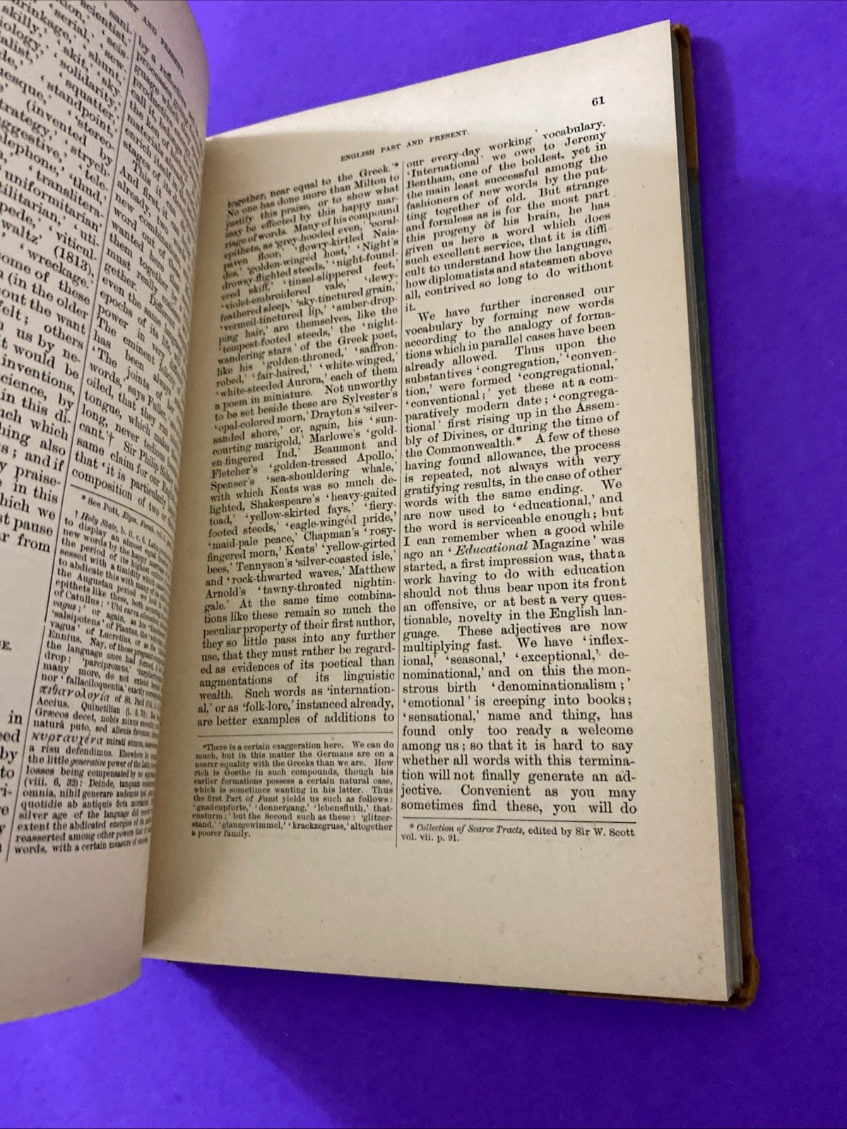 c1889 Trench English Past and Present Humboldt Library Half Leather Antique Book - Image 10
