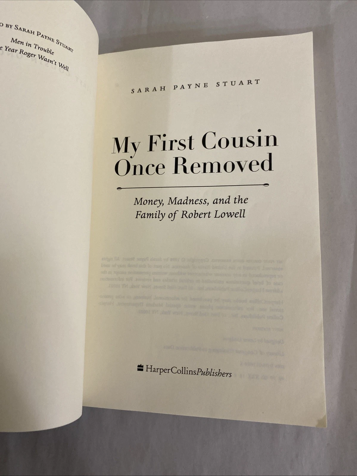 Uncorrected Proof ARC My First Cousin Once Removed Sarah Payne Stuart 1998 1stEd - Image 6