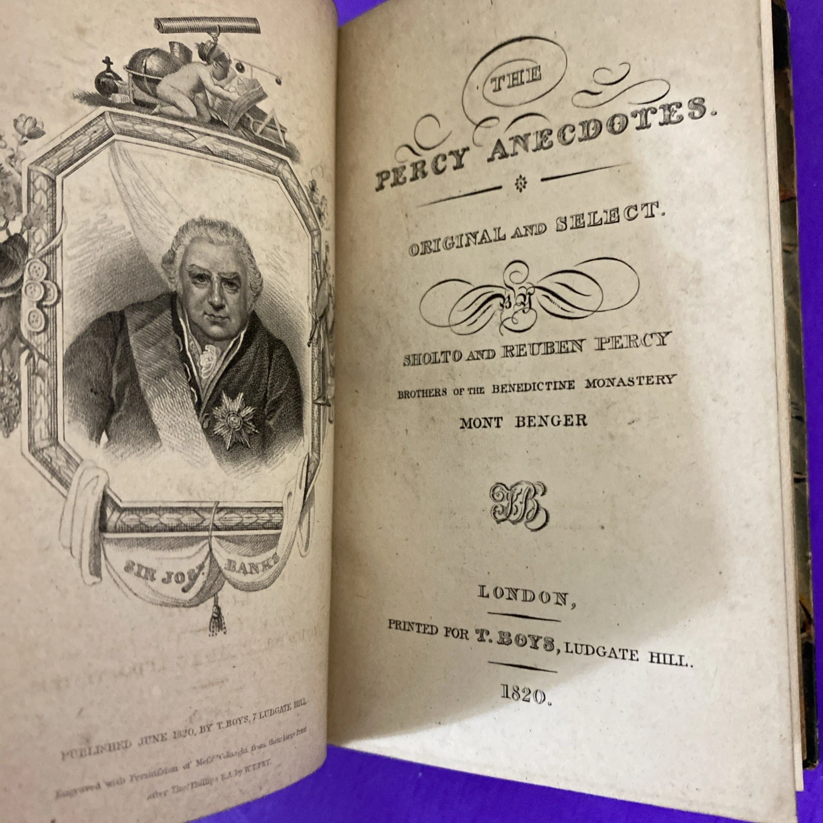 1826 Percy Anecdotes Vol VI Science Literature Banks Nichols Leather Book - Image 6