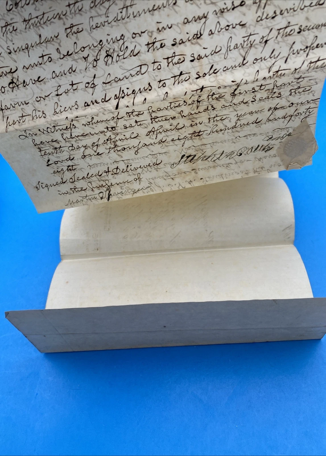 1848 Dutchess County NY Quitclaim Land Deed Stephen Christina Lodowick Colehamer - Image 3