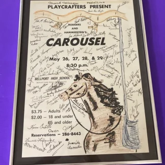 1977 Carousel Bellport Playcrafters Signed Cast Crew Poster Framed 20x15
