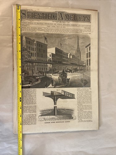 May 13, 1871 - Scientific American Magazine New York Elevated Railway - Image 10