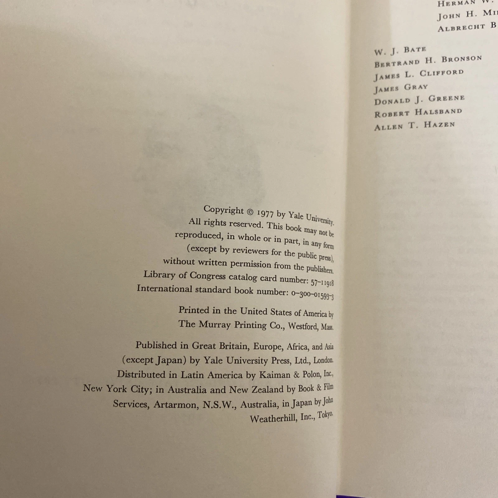Yale Samuel Johnson Political Writings Vol 10 HC DJ 1977 Private Owner - Image 8