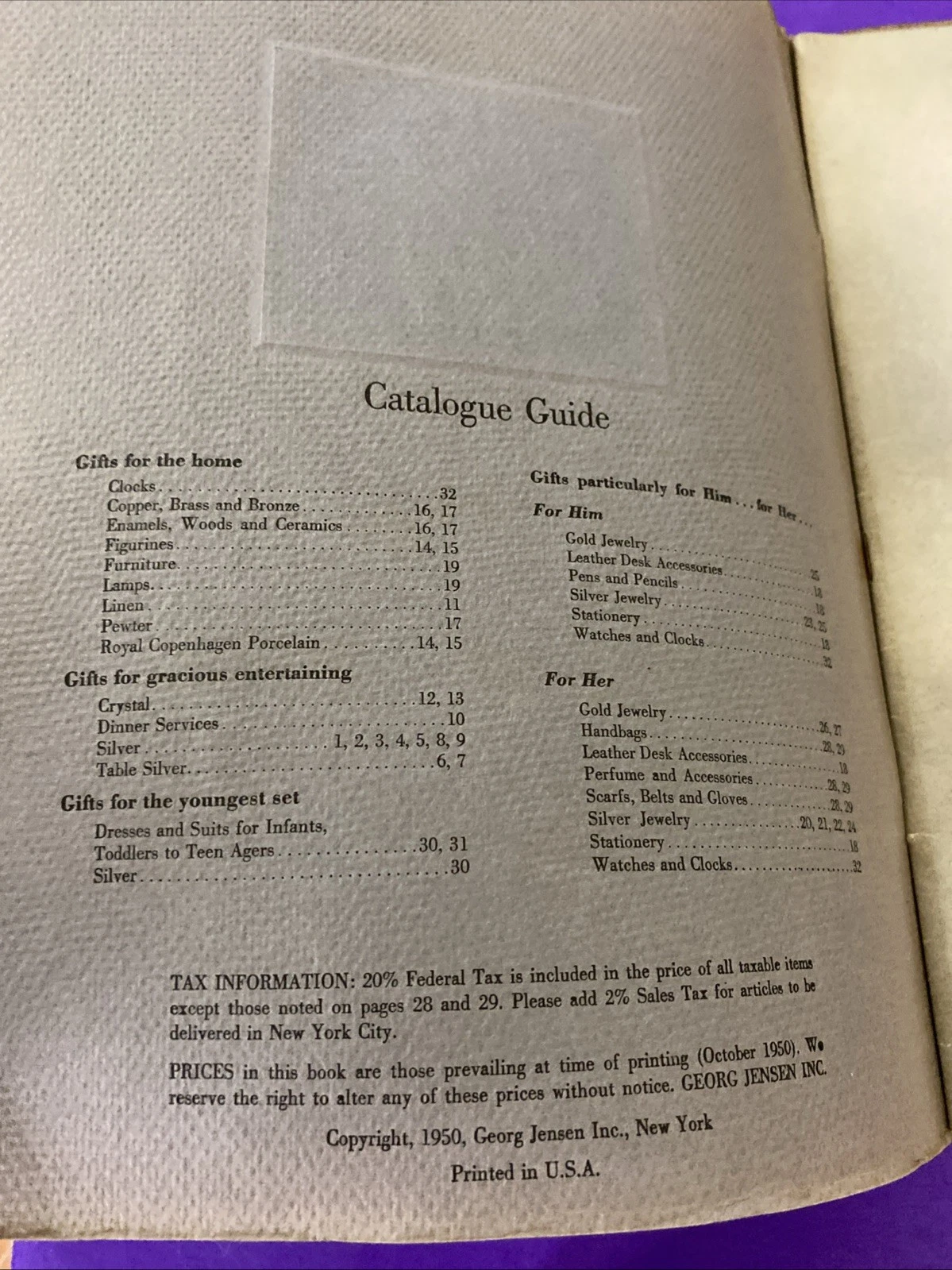 1950 Georg Jensen Fifth Avenue Catalog w Order Form Envelope MCM Silver NYC Gift - Image 3