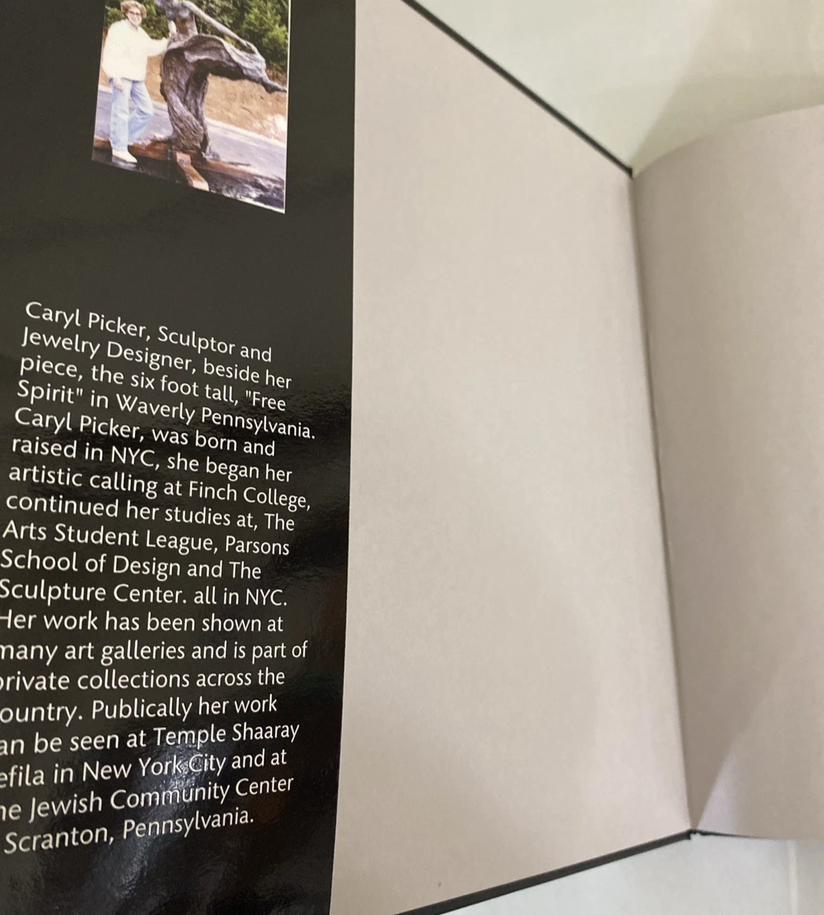 Caryl Picker Signed Book Sculptor & Jewelry Designer Judaica Tiffany Absolut NYC - Image 2