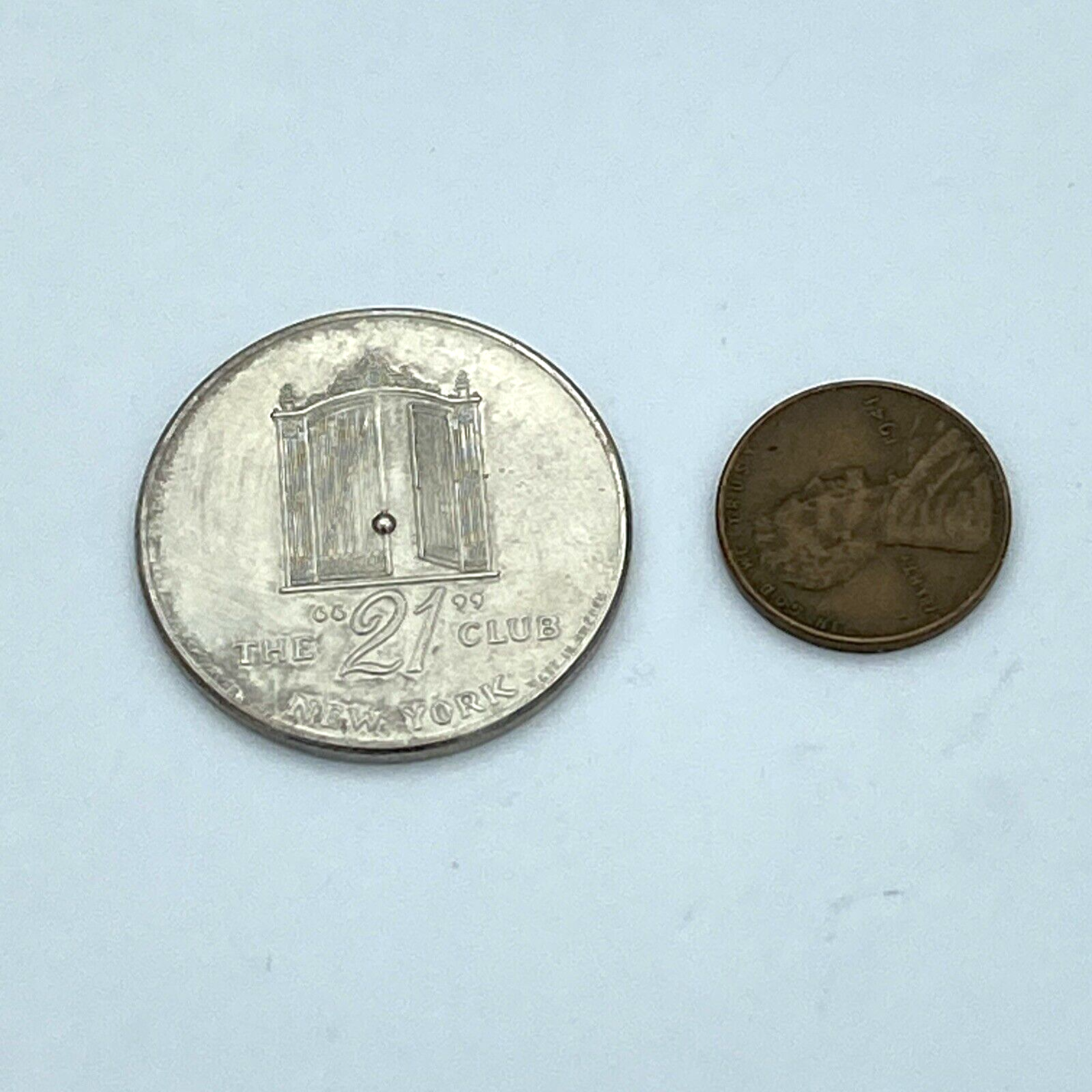 Vintage "21" Club New York Spinner Token Coin Speakeasy Polished Silver-Tone - Image 5