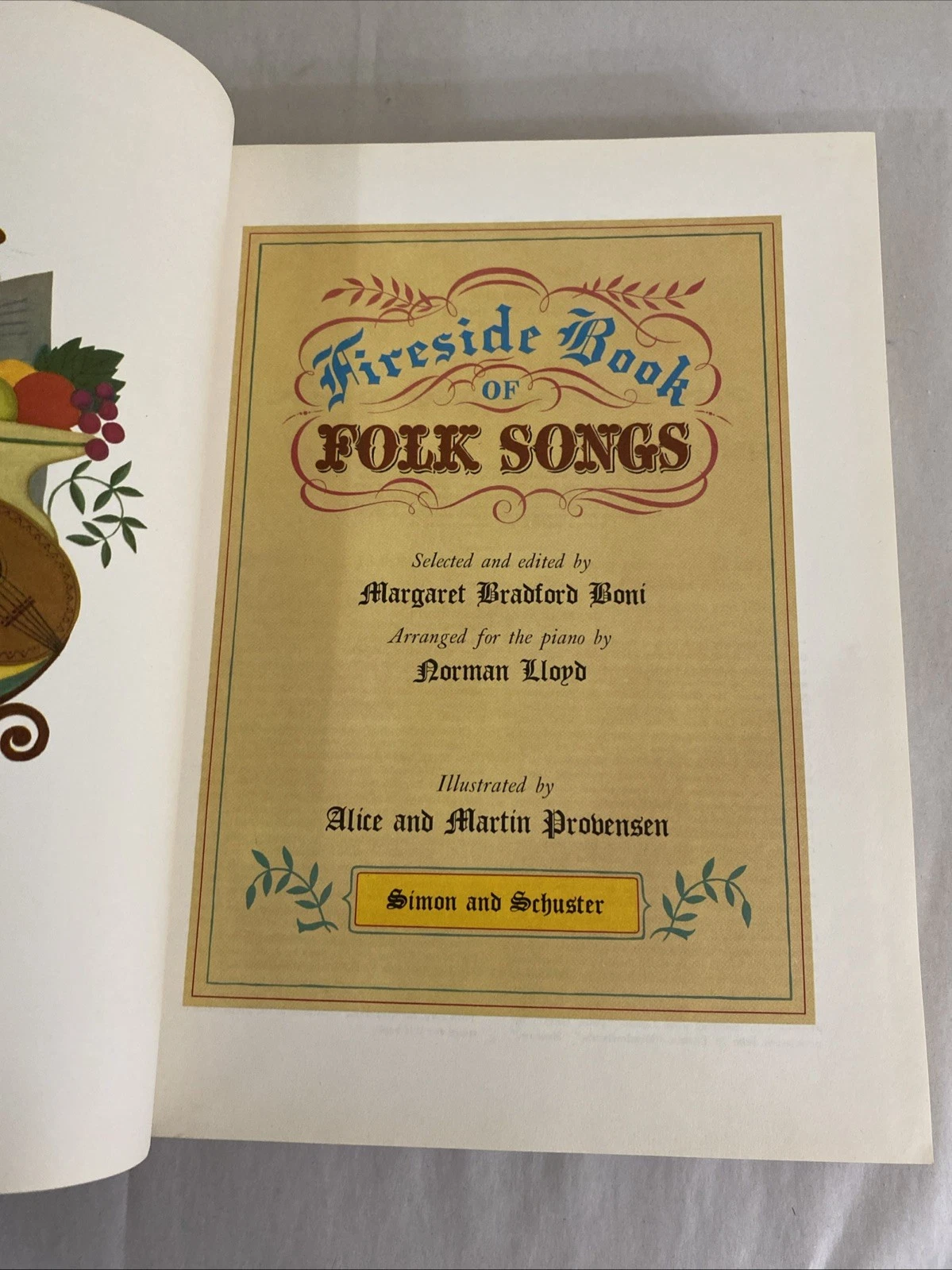 Fireside Book of Folk Songs 1947 Harvest Provensen Illus DJ Simon & Schuster - Image 5