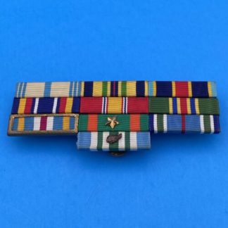 Vintage Military Decoration Honors Ribbon Bar Rack of 11