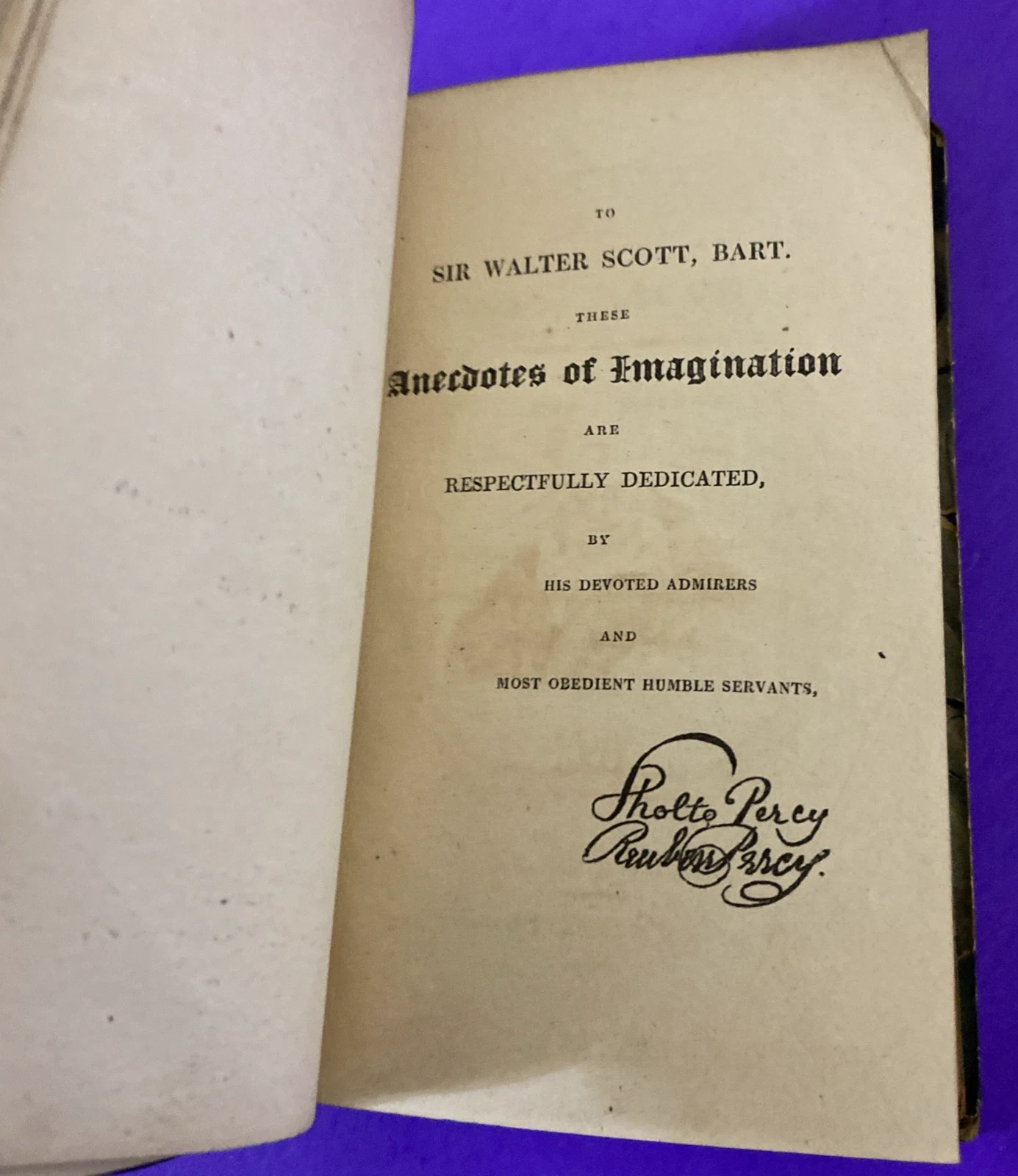 1826 Percy Anecdotes Vol XI Imagination Genius Scott Southey Leather Book Early - Image 8