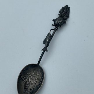 Auditorium Ocean Grove Souvenir Silver Spoon - Fancy Fish & Turtle Stem