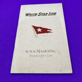 Edward E. Nahon White Star Line RMS Majestic Passenger List 1927 NY Ephemera