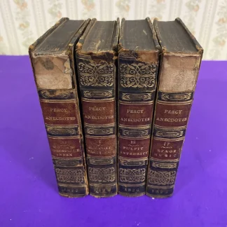 1826 Percy Anecdotes 4 Vol Leather Lot Vols I XVI XVII XX Stage Music Index