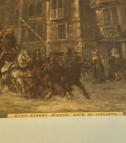UK England London Wych Street Strand Days of Hogarth Vintage Sealed Print - Image 2
