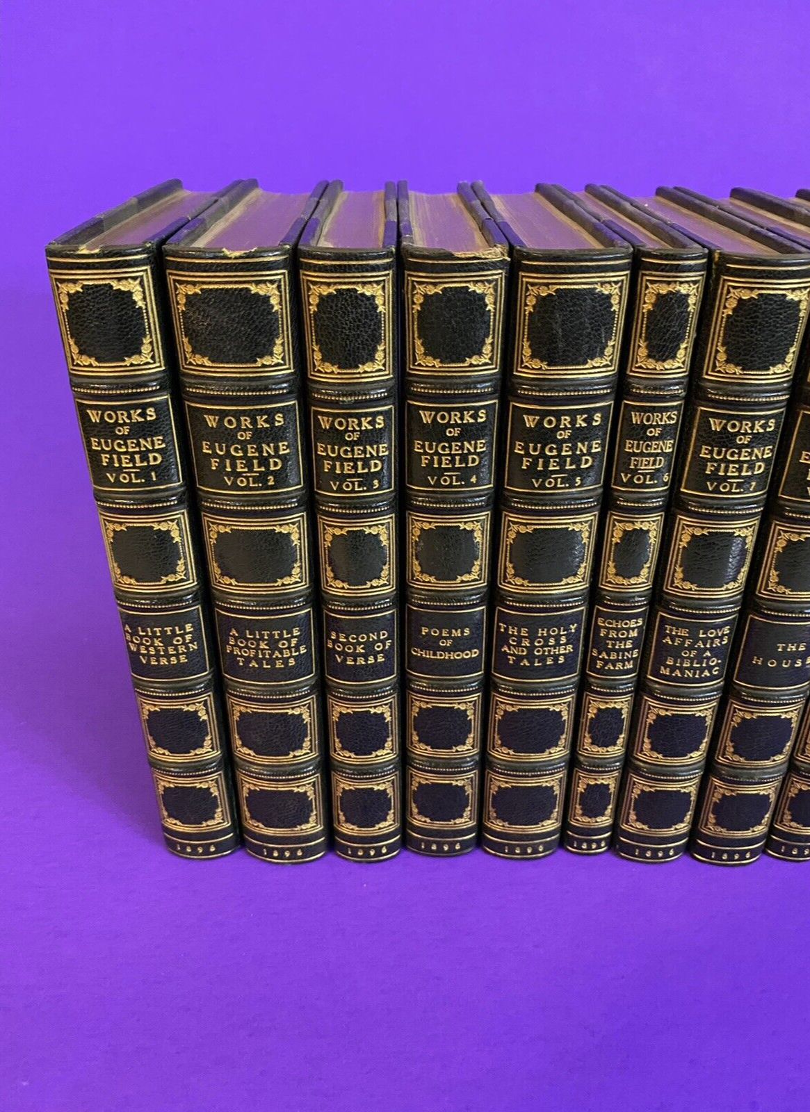The Writings in Prose and Verse of Eugene Field - 1896 12 vols Stikeman #39/100 - Image 3