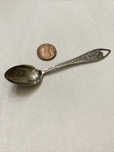Antique Sterling Silver Juarez Mexico Eagle Souvenir Spoon - Image 8