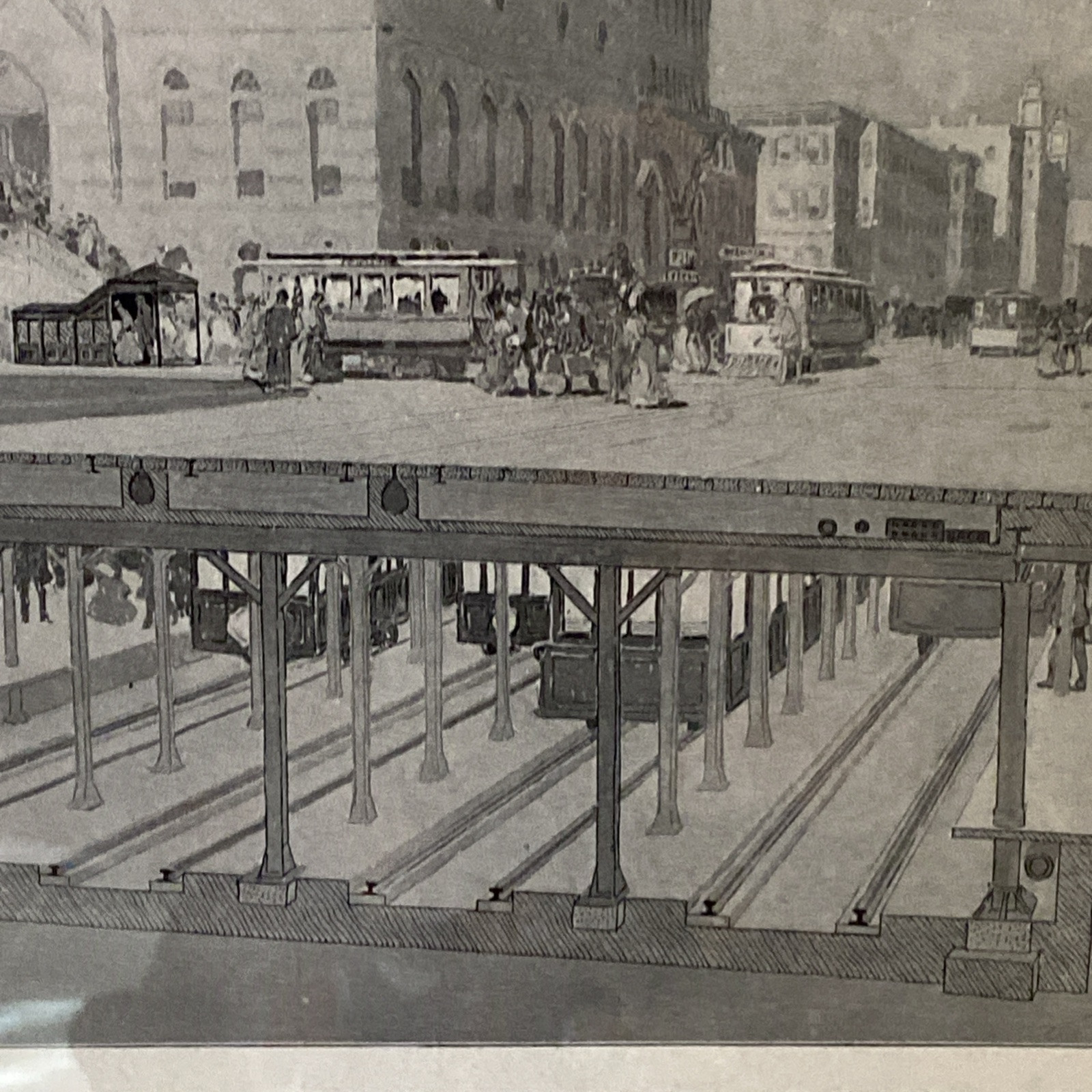 1900 Scribner’s Rapid Transit In New York Original Poster Jules Guérin Litho - Image 7