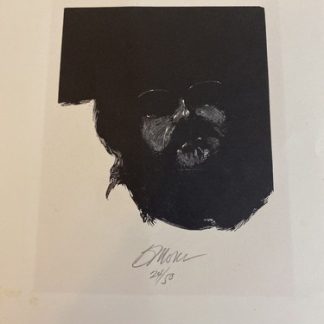 1972 Barry Moser Signed Woodcut Self-Portrait At 32 Early Scarce Wood Engraving
