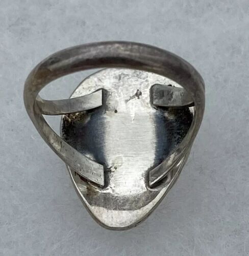 Navajo Nakai Sterling Silver & Pink Mother of Pearl Statement Ring Size 7 - Image 3