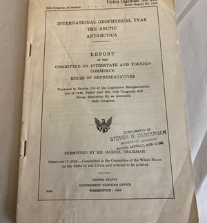 1958 House Report: Arctic & Antarctica – IGY Cold War Science Derounian Copy