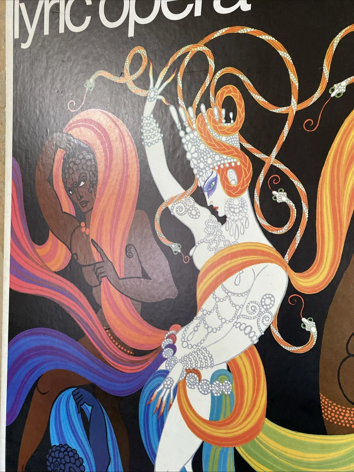 1968 Erté Lyric Opera 68 Vintage Original Chicago Poster Mounted to Board - Image 9