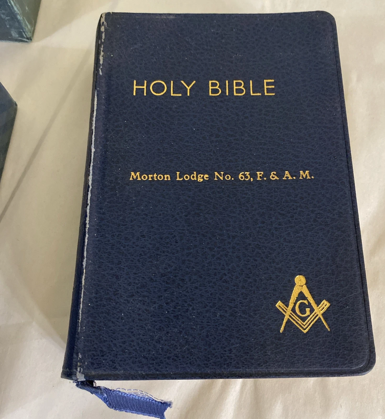 1949 Morton Lodge No 63 Masonic Oxford Bible J.T. Brooks Original Box NY - Image 3