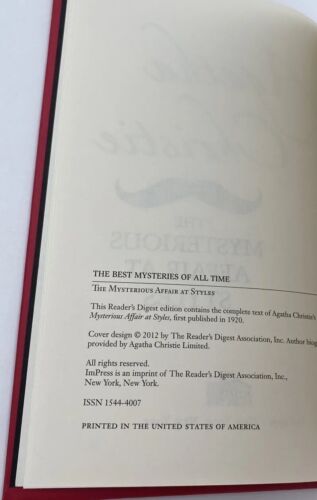 The Mysterious Affair at Styles by Agatha Christie (2012, Hardcover) - Image 3