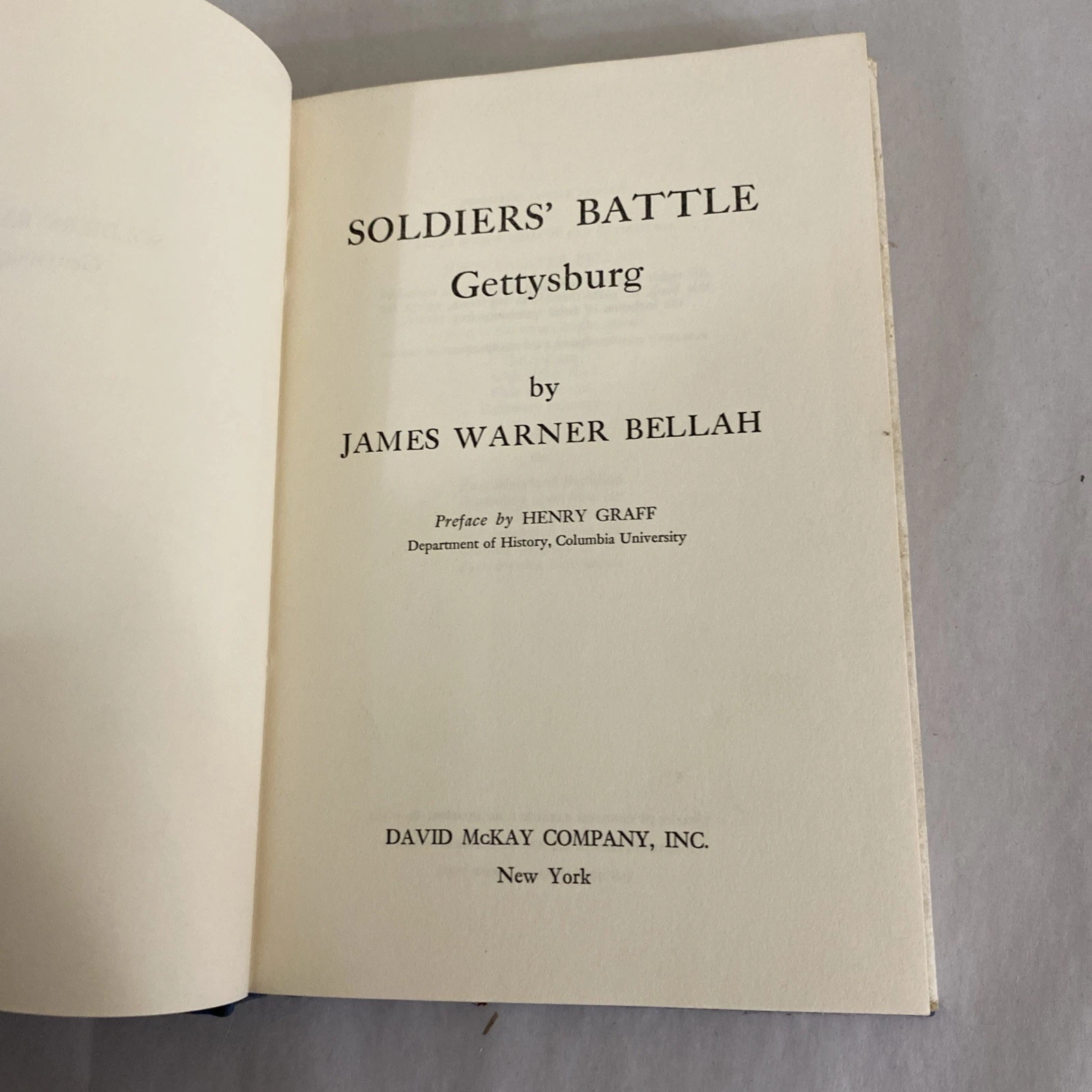 Soldiers' Battle Gettysburg, James Warner Bellah, HC, DJ, 1st Edition, 1962 - Image 3